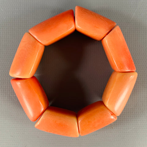 Bracelet en bois orange VINTAGE