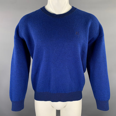 ACNE Taille M Pull en laine et coton bleu à enfiler