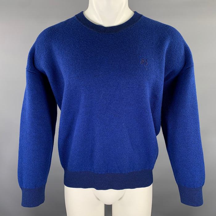 ACNE Taille M Pull en laine et coton bleu à enfiler