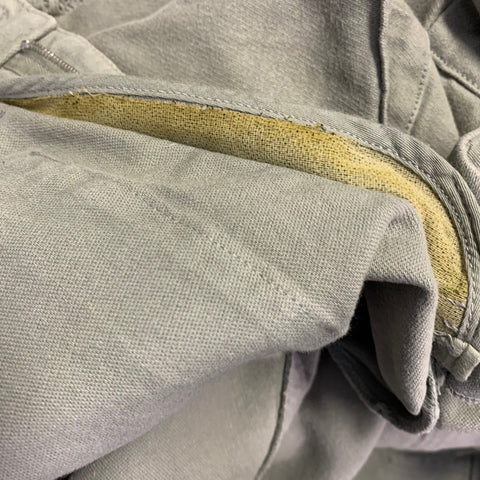 DRIES VAN NOTEN Size 34 Green Distressed Cotton Large Pockets Belted Shorts