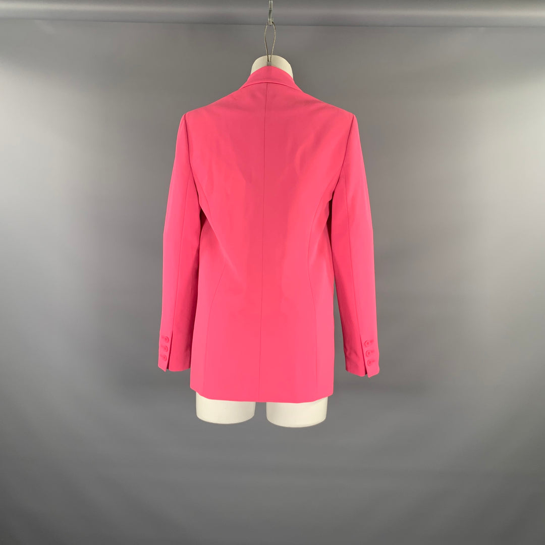 ALICE + OLIVIA Size 4 Pink Polyester Peak Lapel Jacket