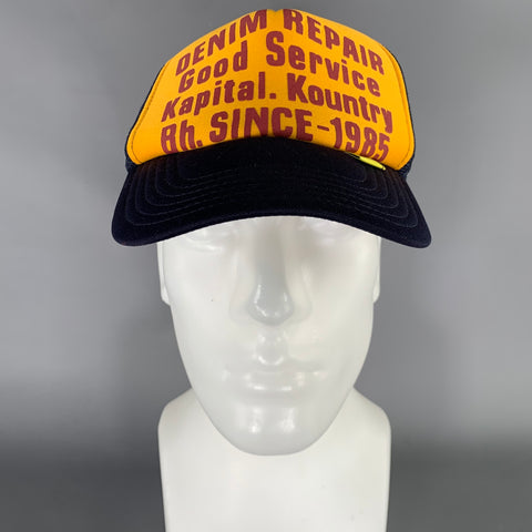 KAPITAL Navy Mustard Print Hats