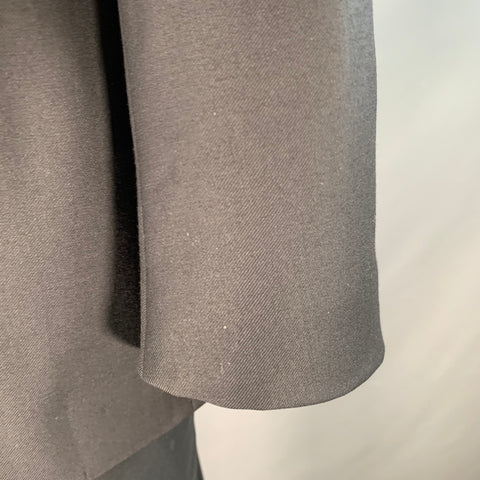 ISAIA Size 42 Regular Black Wool Satin Peak Lapel Tuxedo