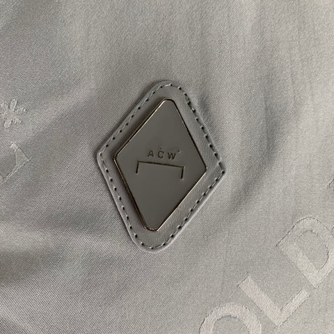 A-COLD-WALL Size M Grey Monogram Polyamide Pop-Over Short Sleeve Shirt