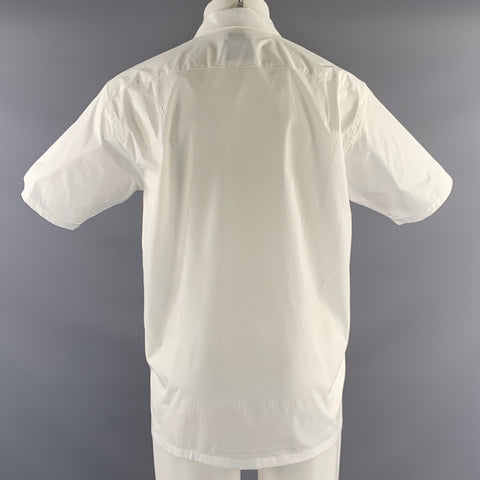 GOLDWIN Size L White Polyester One Pocket Short Sleeve Shirt