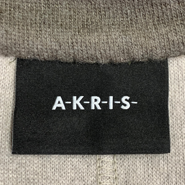 AKRIS Size 14 Green Olive Cashmere Blend Snaps Jacket