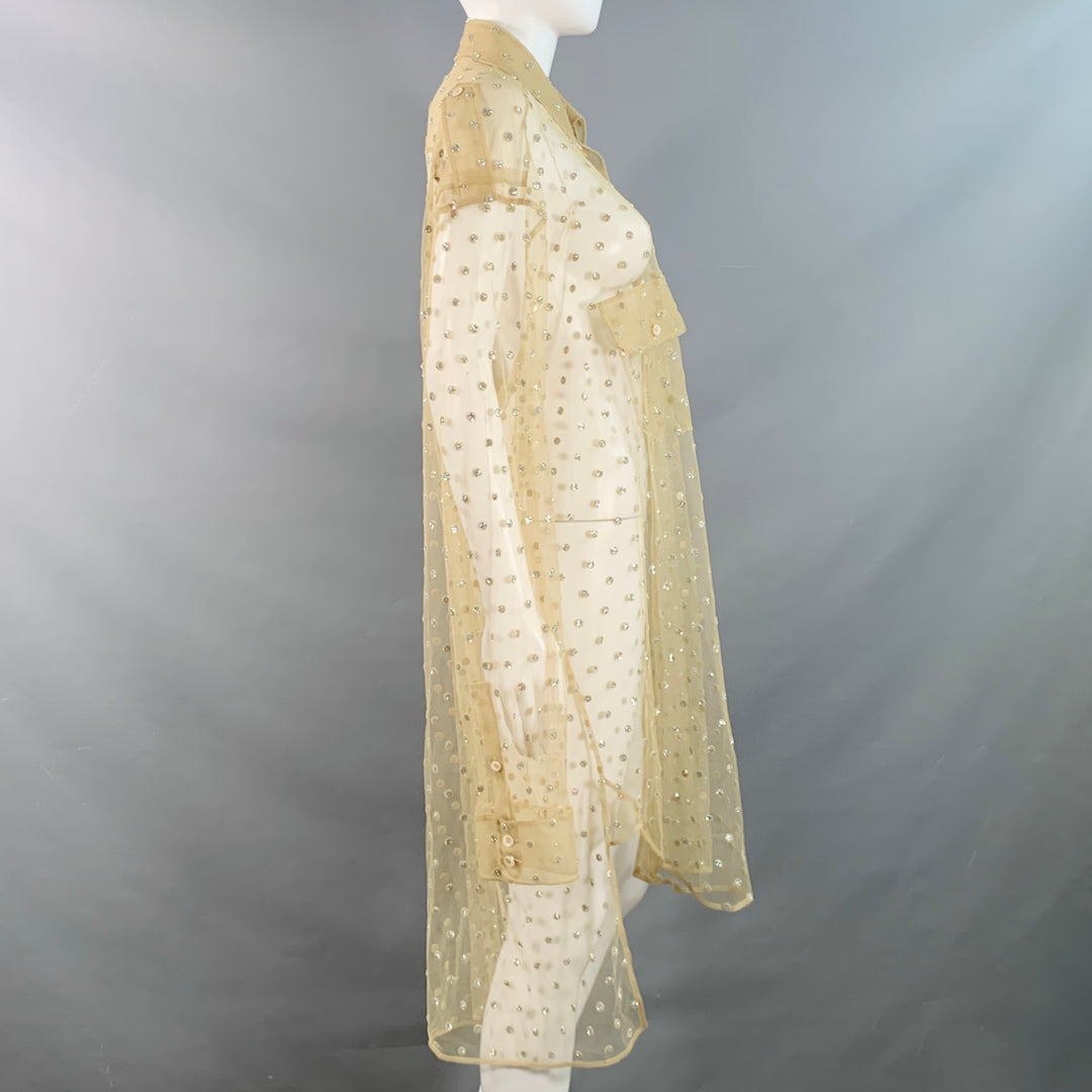 MAISON MARGIELA Size 2 Khaki Silver Polyamide Dots Oversized Shirt Dress –  Sui Generis Designer Consignment