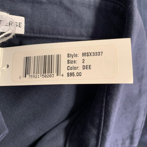 JAMES PERSE Size M Navy Cotton Polo