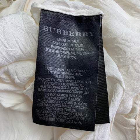 BURBERRY PRORSUM Size 6 White Cream Cotton A-Line Dress