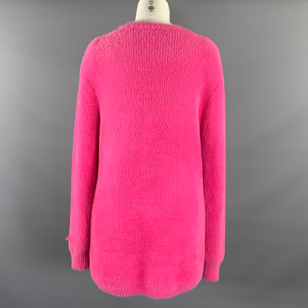 SER.O.YA Size XS Pink Nylon Knitted Buttoned Cardigan