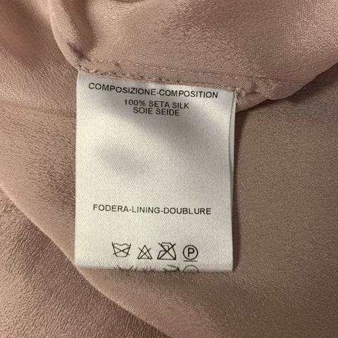 GUCCI Size M Taupe Silk Blouse
