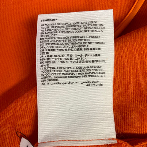 AMI by ALEXANDRE MATTIUSSI Size S Orange Wool Twill Belted Wrap Mini Skirt