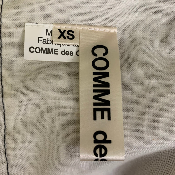 COMME des GARCONS Taille XS Tunique Décontractée en Maille Laine / Nylon Bleu Marine Noir