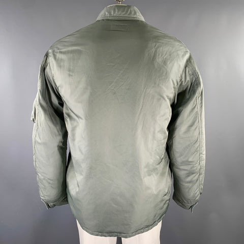 VISVIM Size L Grey Nylon Down Filled Jacket