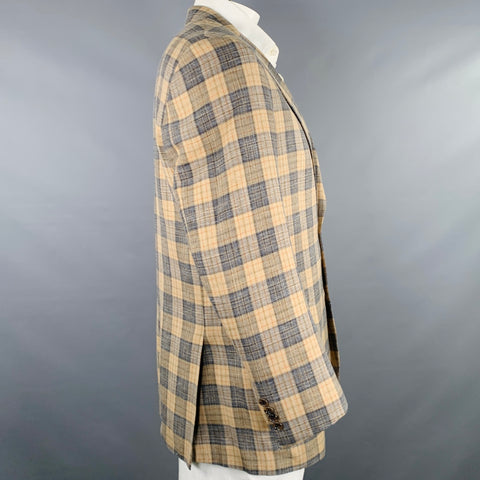 Veste de sport à carreaux gris-beige SOUTHWICK CLOTHES taille 42