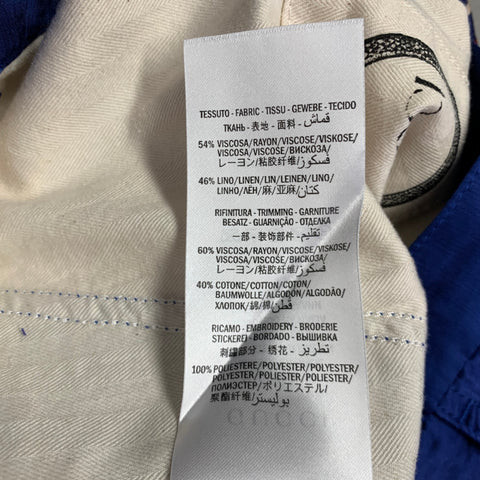 GUCCI 2019 Taille 32 Jogging Décontracté en Viscose et Lin à Rayures Bleues et Rouges