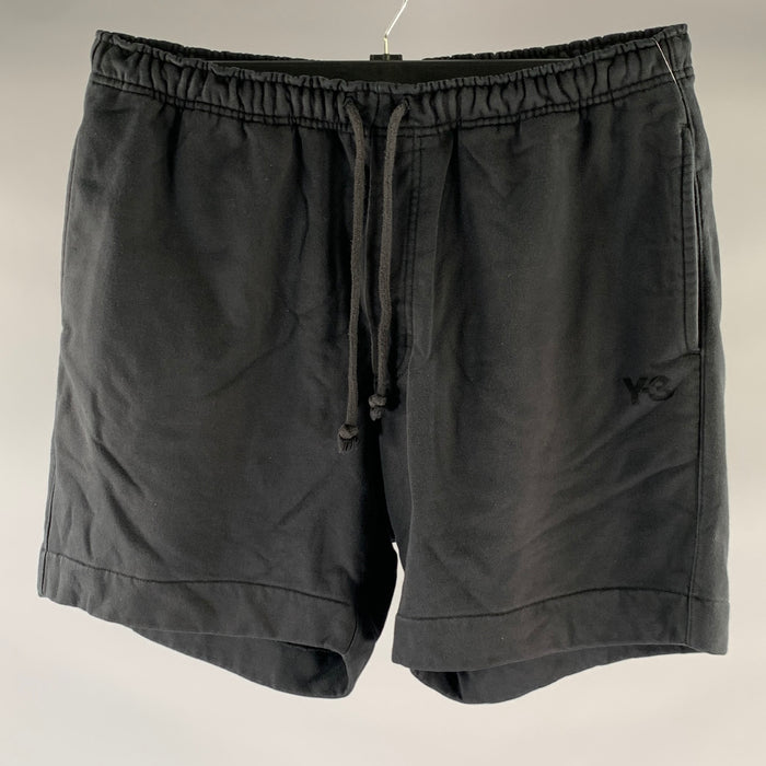 Y-3 Size L Black Polyester Blend Sweat Shorts