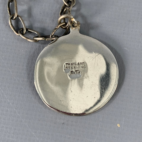 VINTAGE Silver Dove Bird Sterling Silver Pendant Necklace