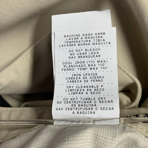 ERMENEGILDO ZEGNA Size 32 Beige Cotton Blend Straight Jeans