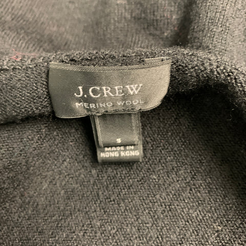 J.CREW Taille S Pull col V en laine mérinos noire
