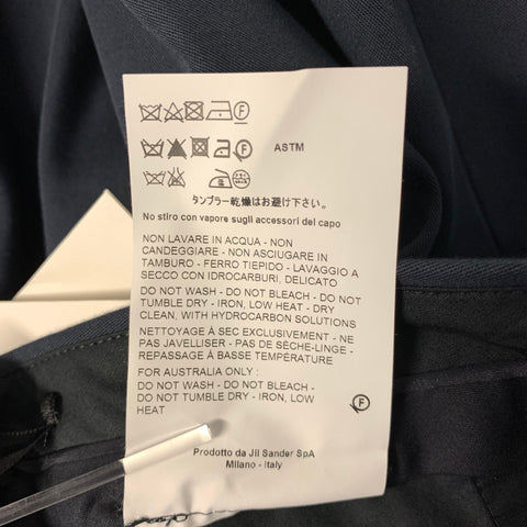 JIL SANDER Size 14  Navy Cotton Cropped Pants