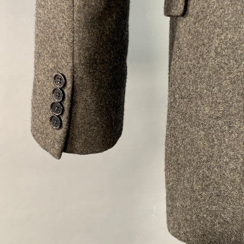 POLO BY RALPH LAUREN Size 38 Regular Grey Virgin Wool Double Breasted Peak Lapel Suit
