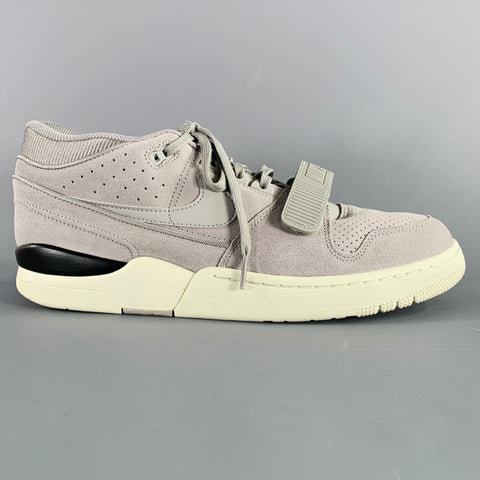 NIKE Size 12 Alpha Force 88 Grey Suede Rubber Sole Sneakers
