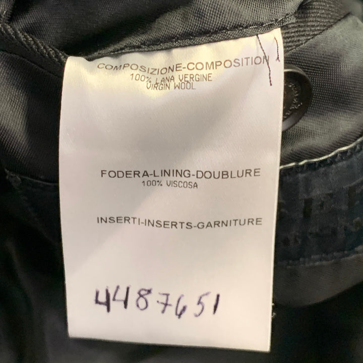 BURBERRY PRORSUM Size 40 Black Wool Twill Notch Lapel Sport Coat