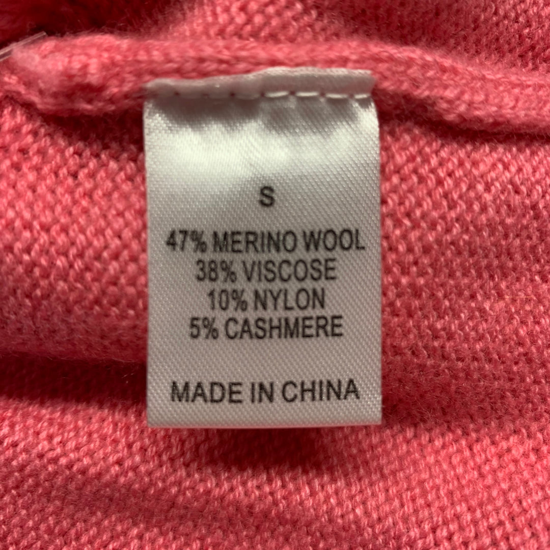 FRANCES VALENTINE Size XS Pink Orange Wool Blend Knitted Cardigan