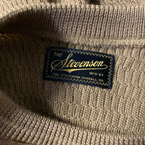 STEVENSON OVERALL CO. Size L Brown Wool Knit Pullover