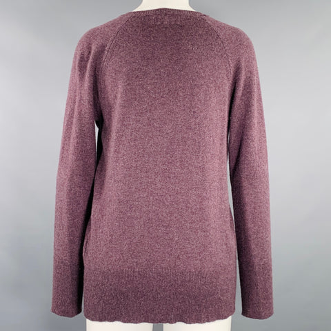 BP STUDIO Size M Heather Purple Cashmere Knit Single Button Cardigan