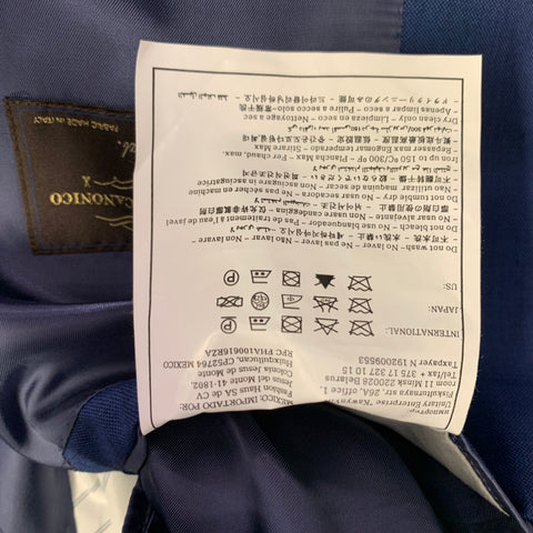 SUIT SUPPLY Size 34 Blue Wool Single Breasted Suit