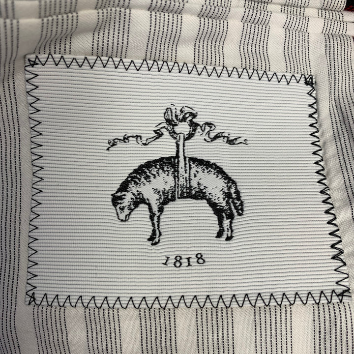 BLACK FLEECE by THOM BROWNE Size 40 Red Black Yellow Plaid Wool Notch Lapel Sport Coat