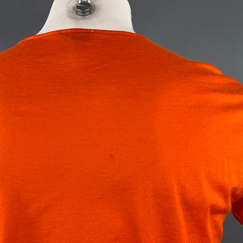 JIL SANDER Size S Orange Rust Jersey Cotton Scoop Neck T-shirt