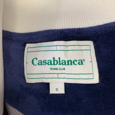 CASABLANCA Size S Navy Cotton Blend Track Jacket