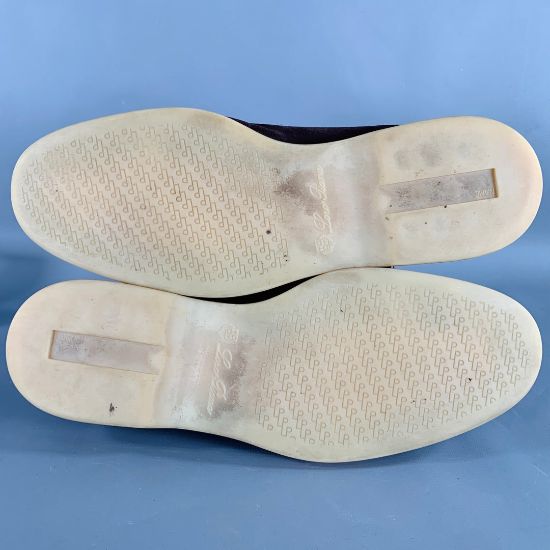 LORO PIANA Size 11.5 Open Walk Brown Suede Rubber Sole Chukka Boots