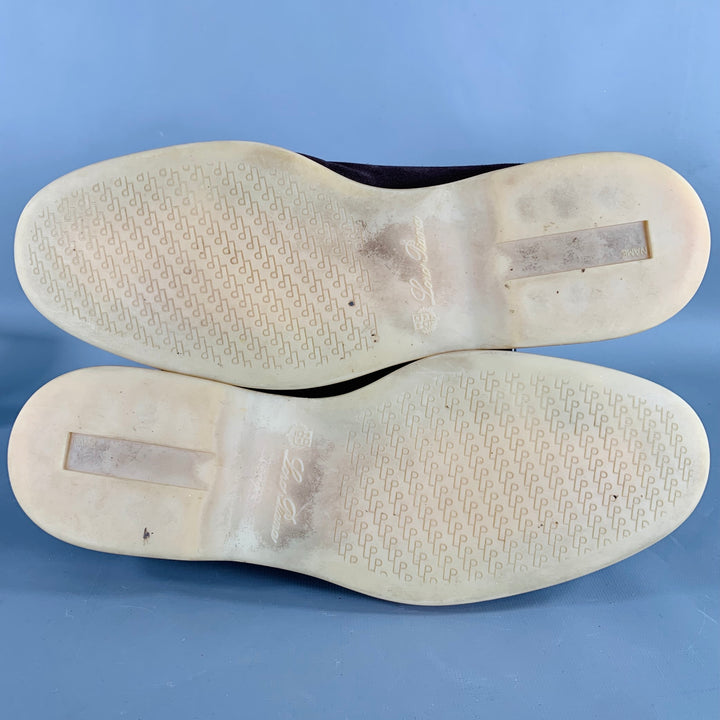 LORO PIANA Size 11.5 Open Walk Brown Suede Rubber Sole Chukka Boots