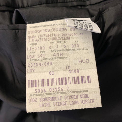 HUGO BOSS Chest Size 44 Black Virgin Wool 40 31 Suit