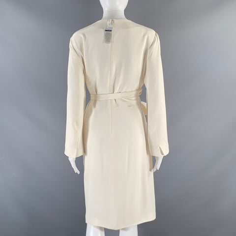 Robe longue en soie crème à manches longues PARTOW Taille 10