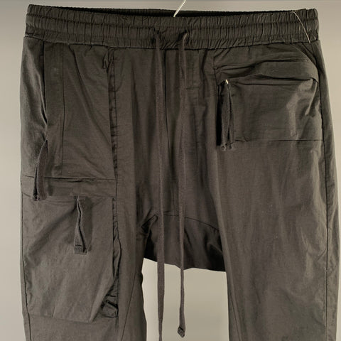 THOM KROM Size S Black Cotton Blend Joggers Casual Pants