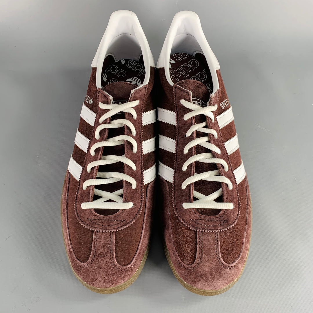 adidas gazelle silver green womens ADIDAS Size 12 Brown White Solid Leather Lace-Up Sneakers – Sui Generis  Designer Consignment