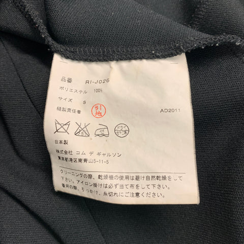 COMME des GARCONS Chaqueta asimétrica lisa de poliéster negro talla S