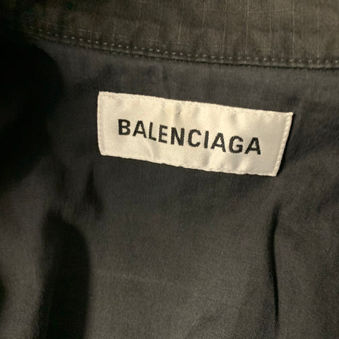 BALENCIAGA FW2020 Size M Black Cotton Pagoda Jacket
