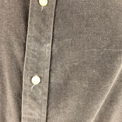 ROBERT GRAHAM Size L Brown Corduroy Cotton Button Up Long Sleeve Shirt