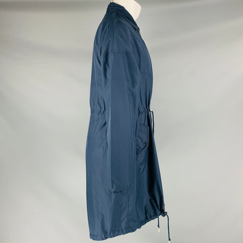 KIM JONES GU Size S Navy Polyester Drawstring Coat