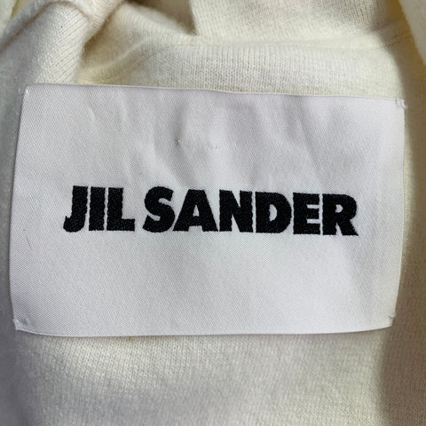 JIL SANDER Size M Cream Wool Asymmetrical Vest