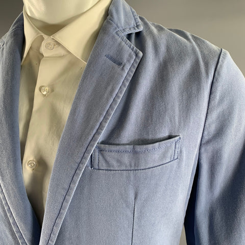 KLEIN EPSTEIN & PARKER Size 40 Blue Lyocel Blend Notch Lapel Sport Coat
