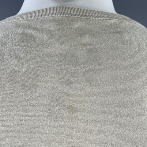MARTIN MARGIELA Size S Beige Silver Print Cotton Crew Neck T-shirt