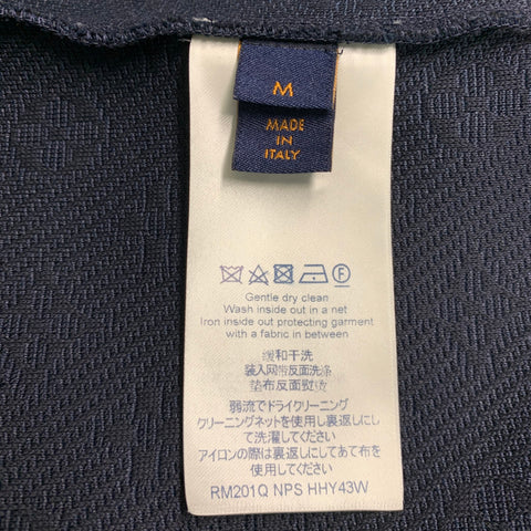 LOUIS VUITTON Size M -Technical Tracksuit- Navy Monogram Zip Up Tracksuit