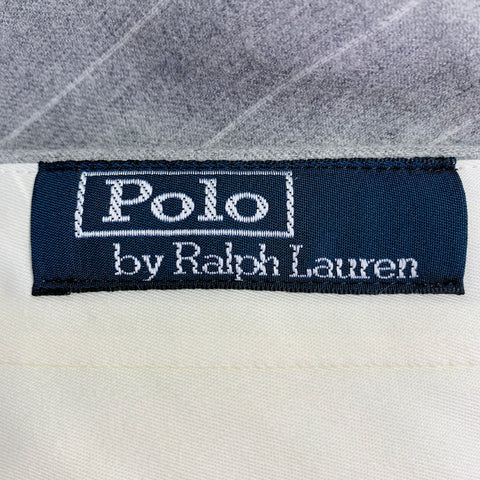 RALPH LAUREN Size 38 Regular Grey Light Grey Wool Notch Lapel Suit